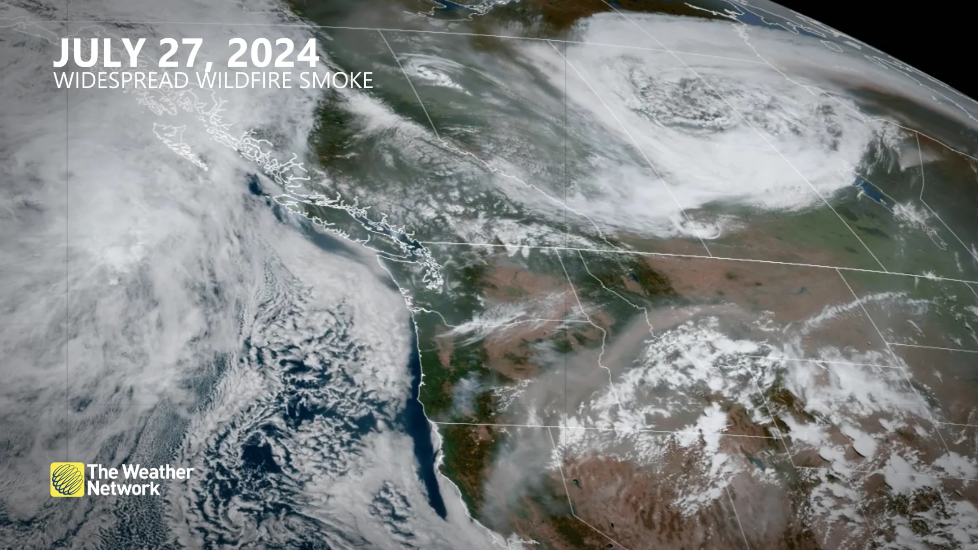 Widespread Wildfire Smoke July 27 2024