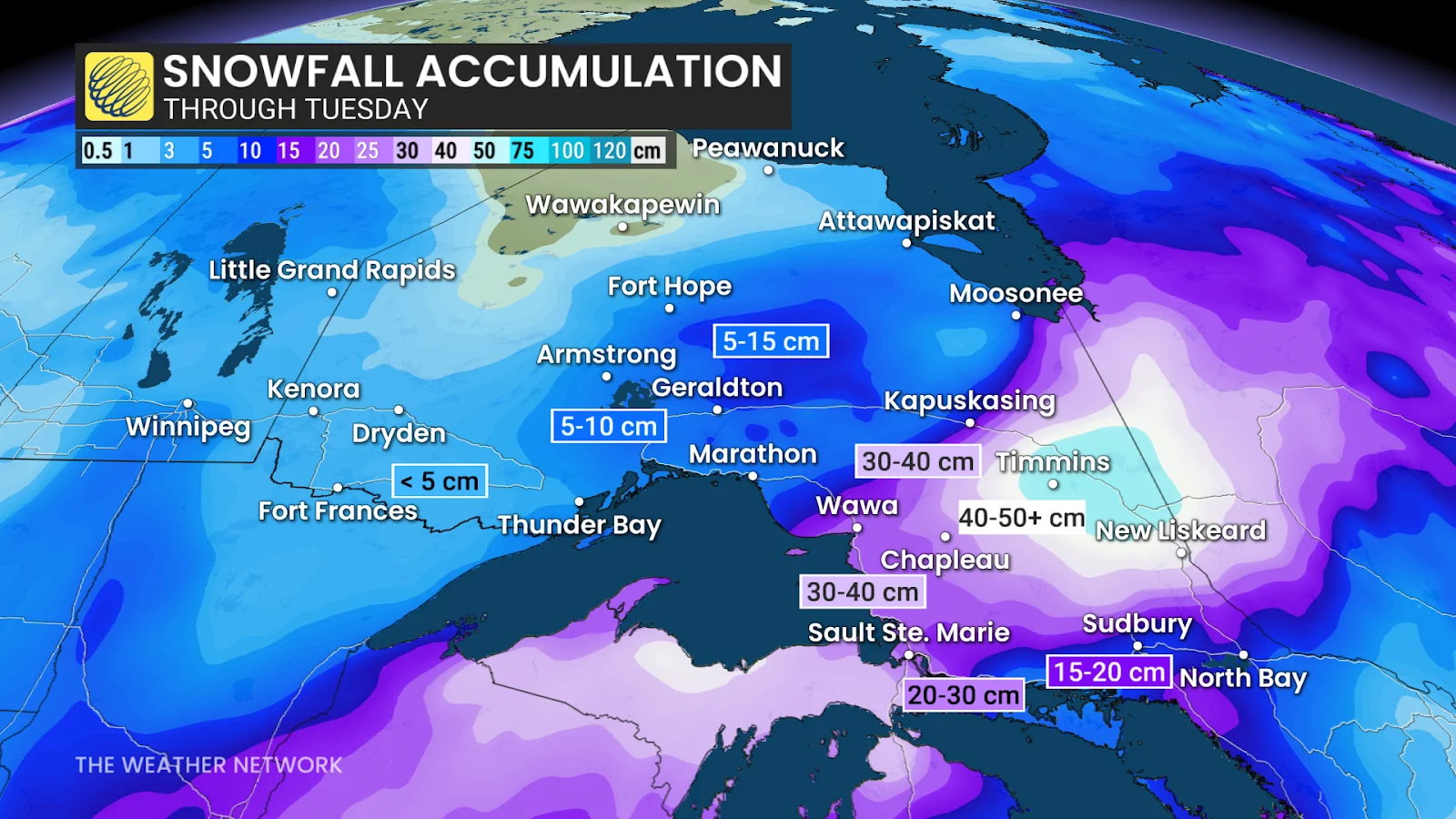 High-impact winter storm bears down on Ontario Sunday - The Weather Network