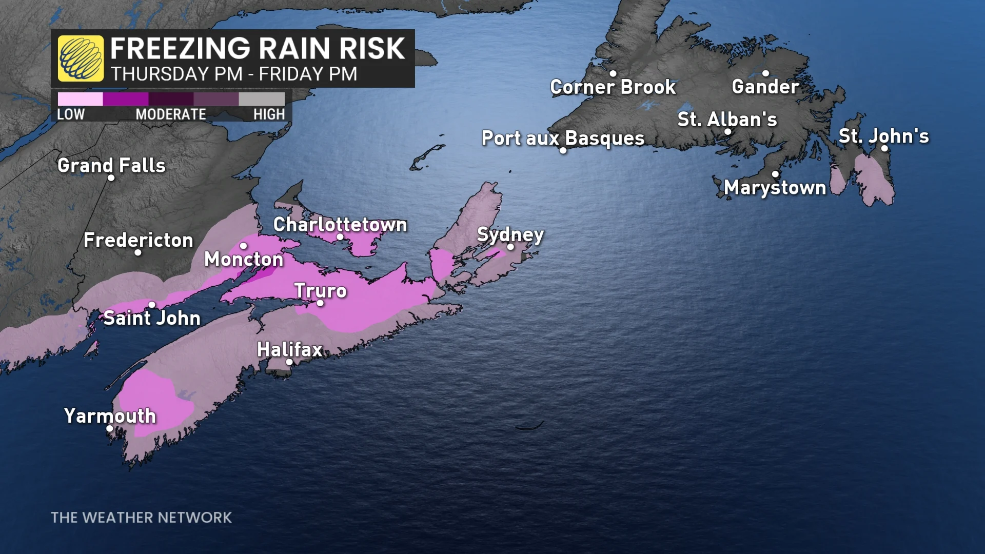 Baron - Atlantic Canada freezing rain Thursday pm - Feb11