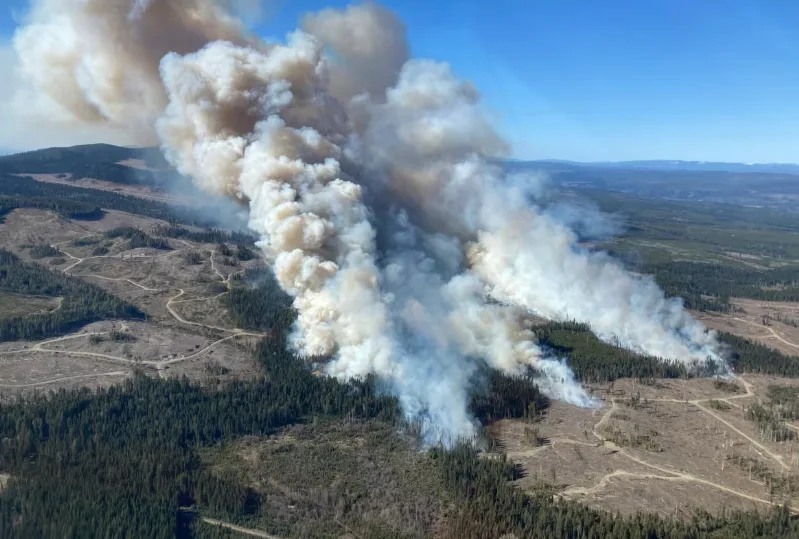 Burgess Creek wildfire - BC Wildfire Service via CBC