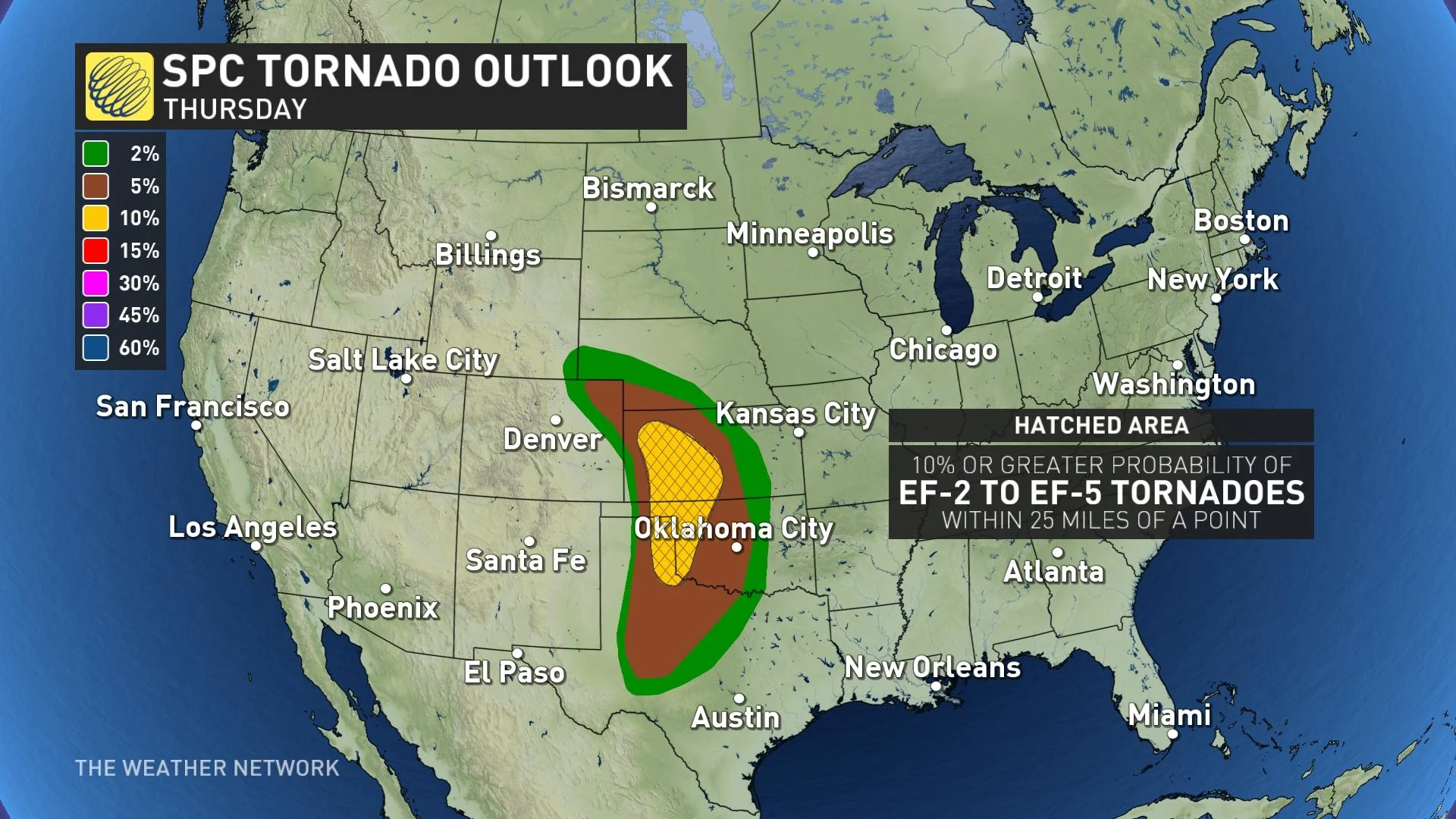 SPC U.S. Tornado Outlook Thursday_April 24