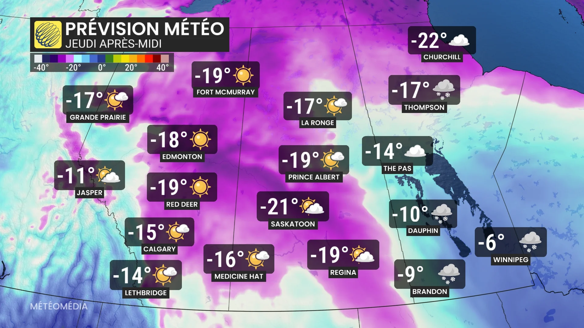 prevision temperatures jeudi apres-midi