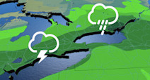 Heavy rain and thunderstorm threat spans southern Ontario