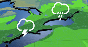 Heavy rain and thunderstorm threat spans southern Ontario