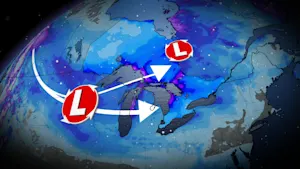 Parade of snowy systems and frigid temperatures en route to Ontario