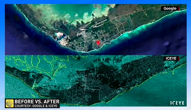 MUST SEE: Chilling satellite images show Grand Bahama before and after Dorian