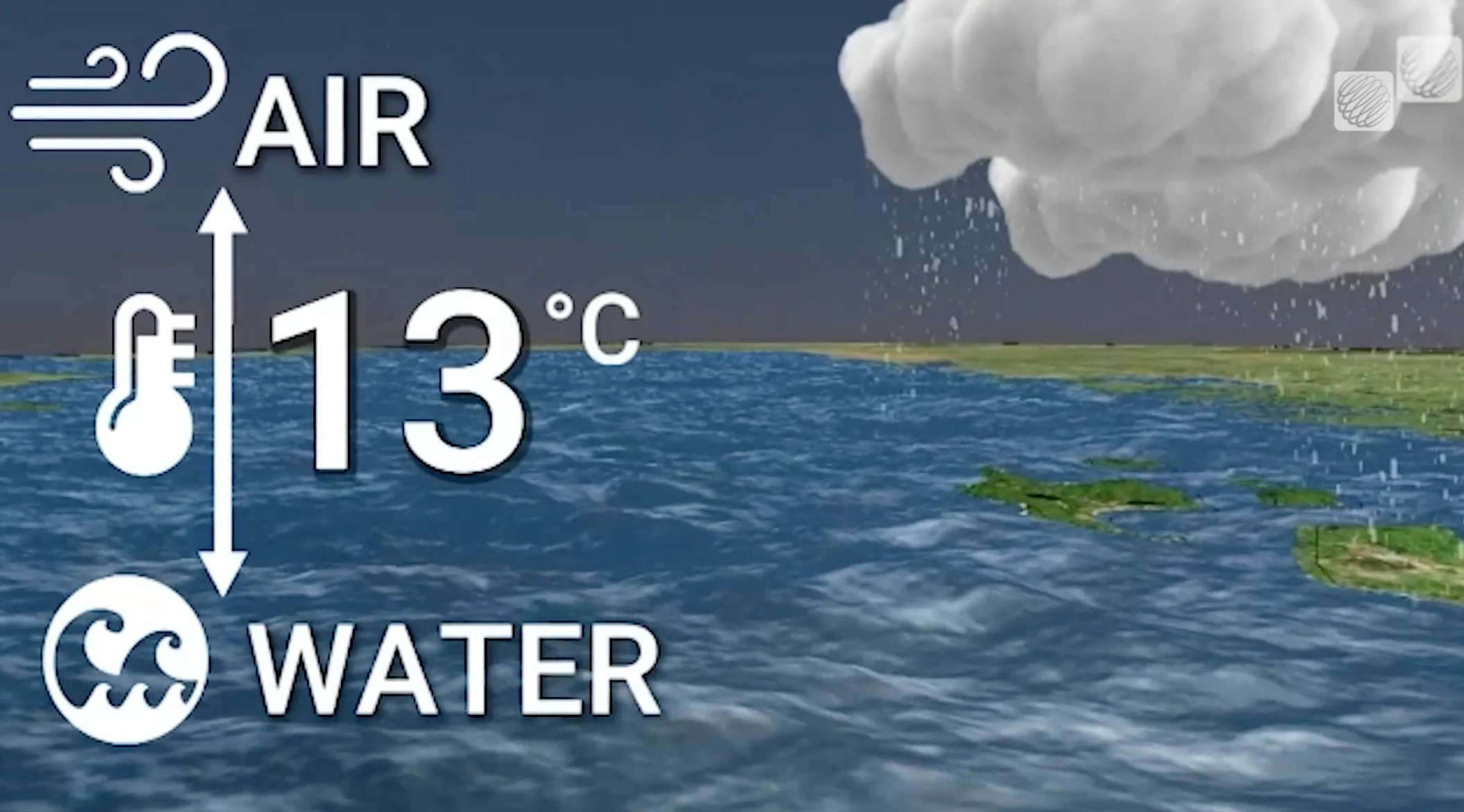 EXPLAINER: Snow squall development off Great Lakes -  to get a squall you need a 13-degree Celsius difference between the water temperature and the atmospheric temperature about a kilometre and half up. To get that, you need open water, not ice