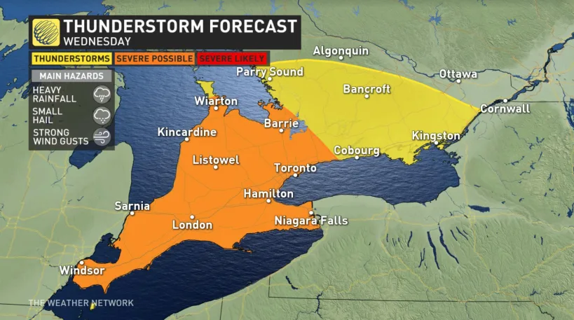 Humidity returns in Ontario causing storm risk