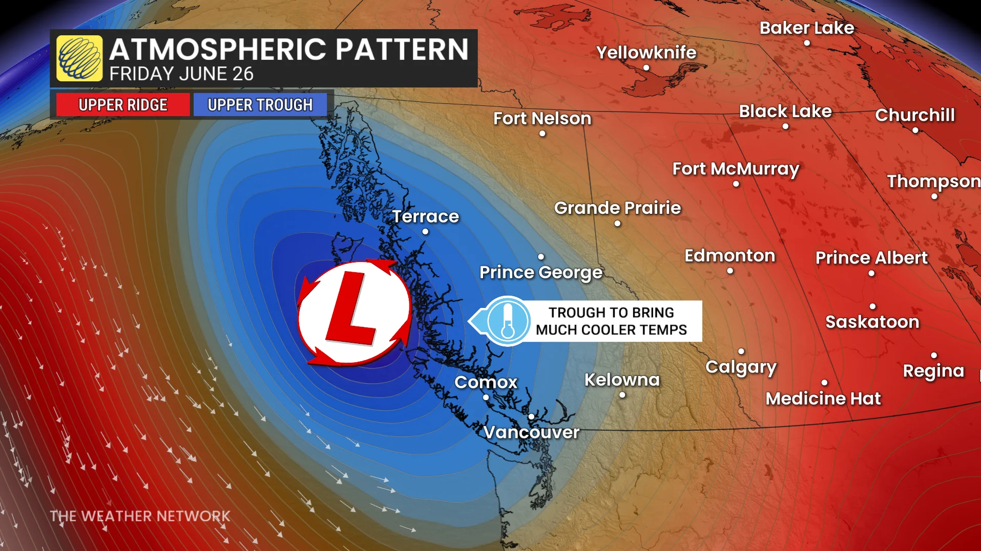 Atmospheric pattern Friday, June 26