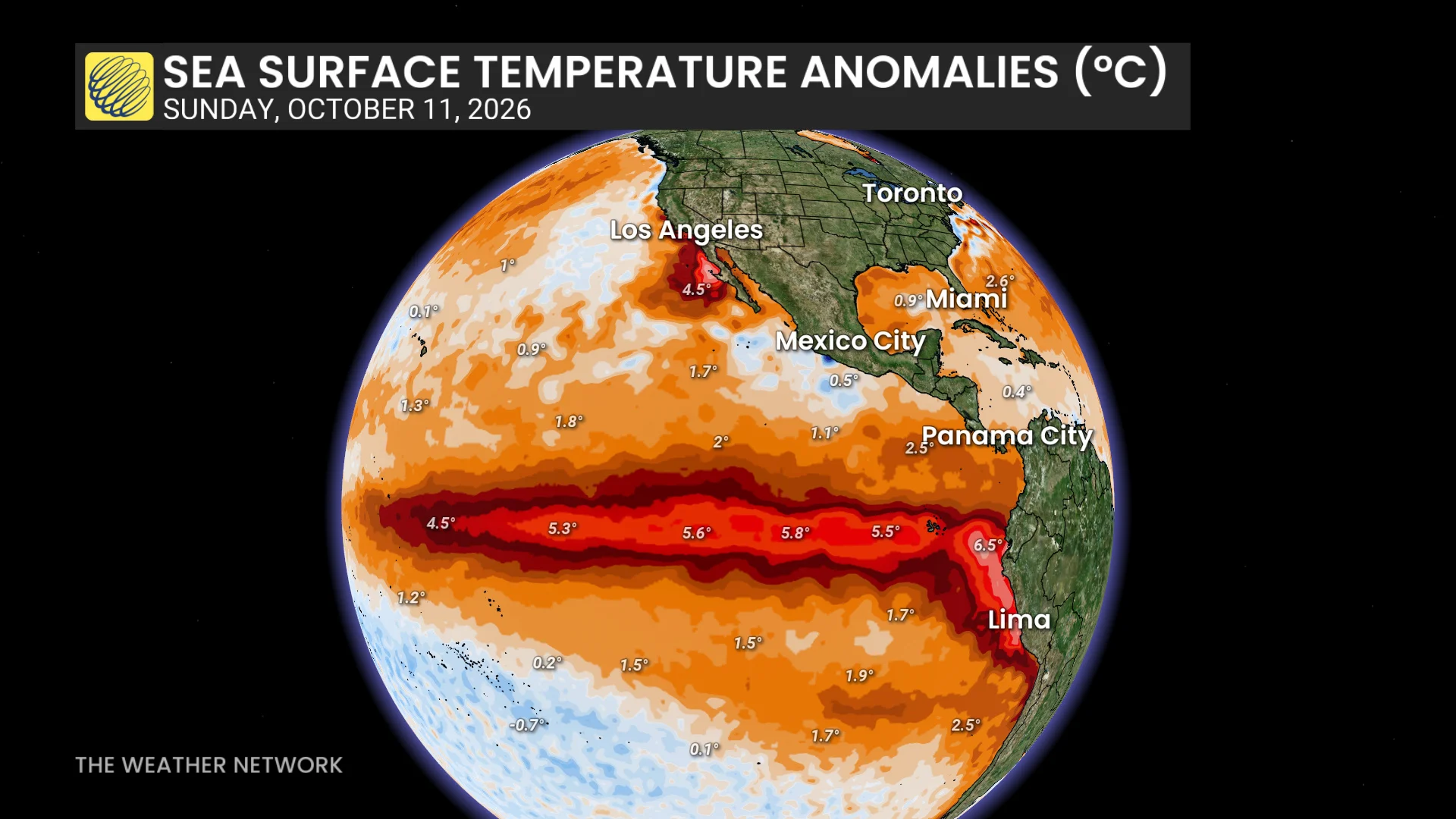 Pacific SST Anomalies October 11 2026