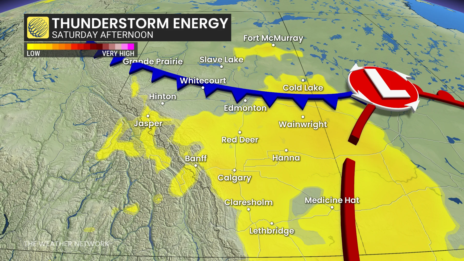 Baron - Alberta thunderstorm energy Saturday afternoon - June11