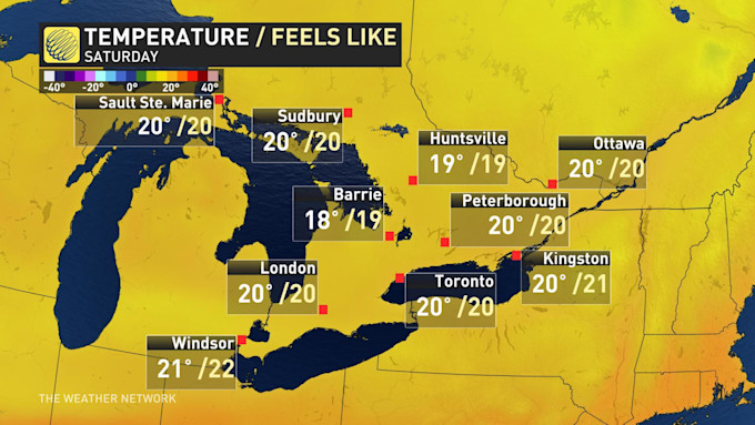The Weather Network Ontario Bump In Lake Temps Make For Ideal