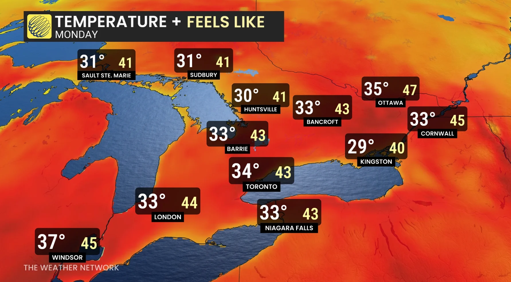 Barron - 0620 Monday Heat + Feels like Ontario
