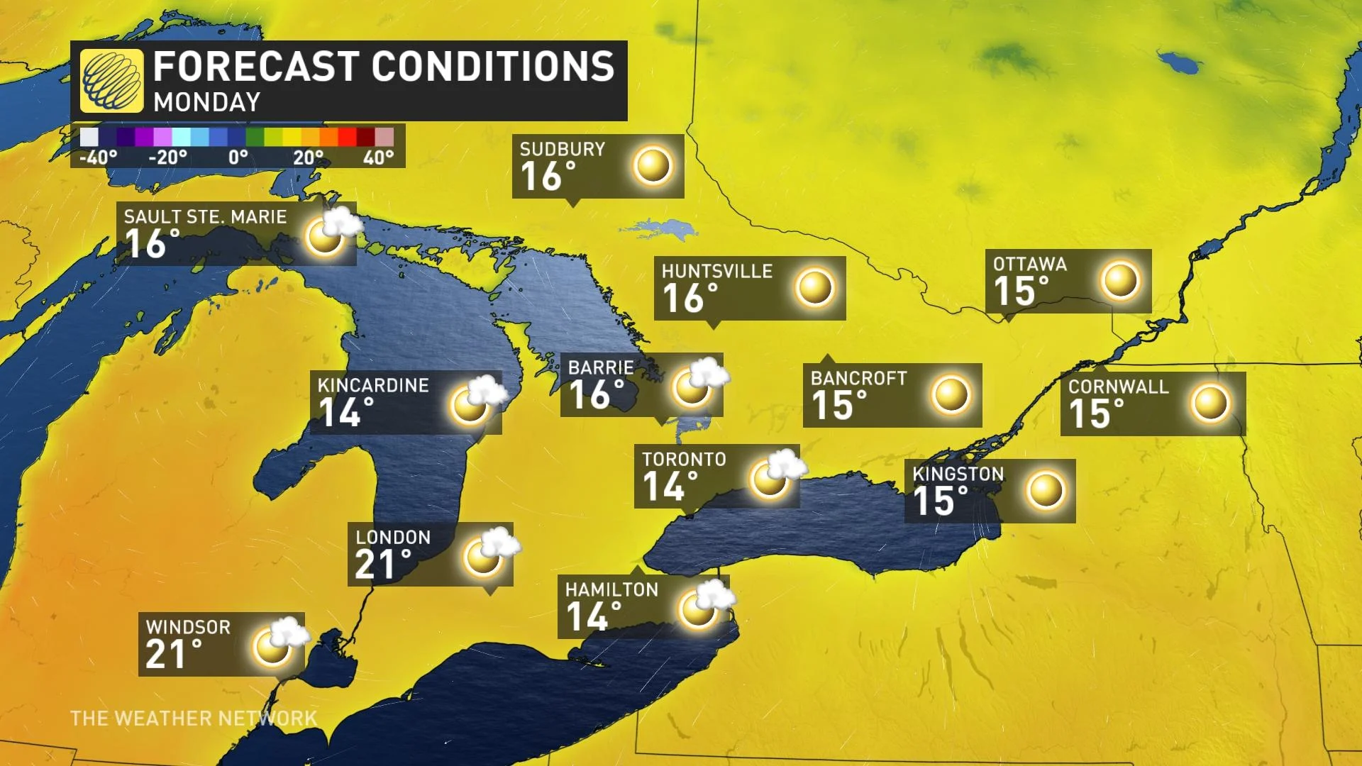 Monday forecast