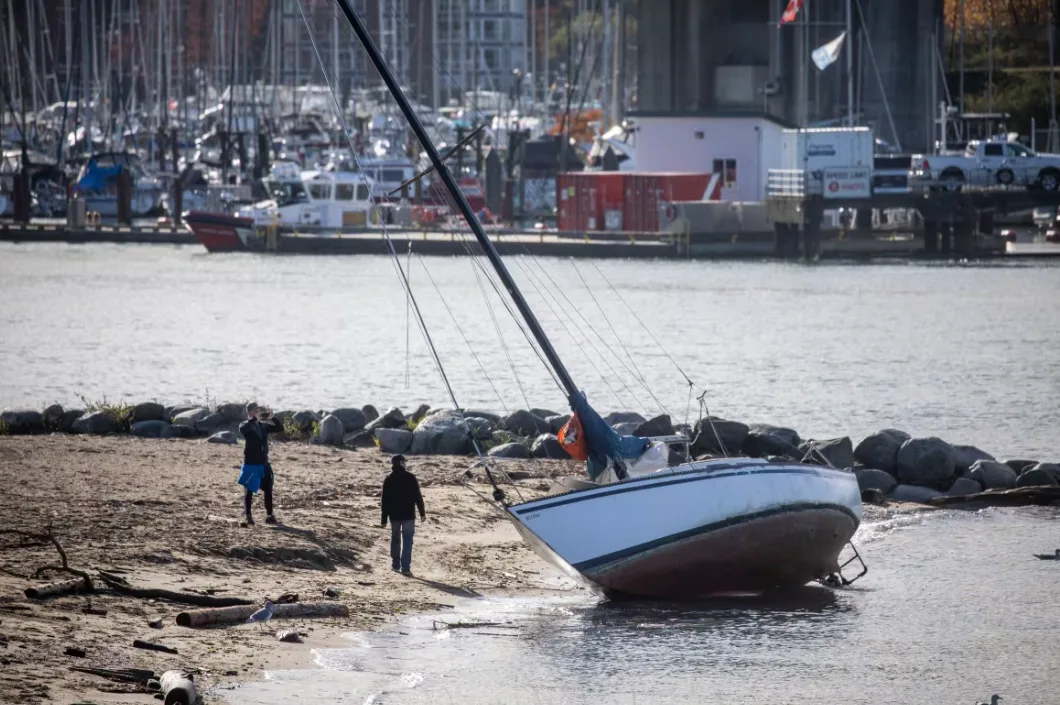 Baron - BC washedup boats after windstorm - Ben Nelms