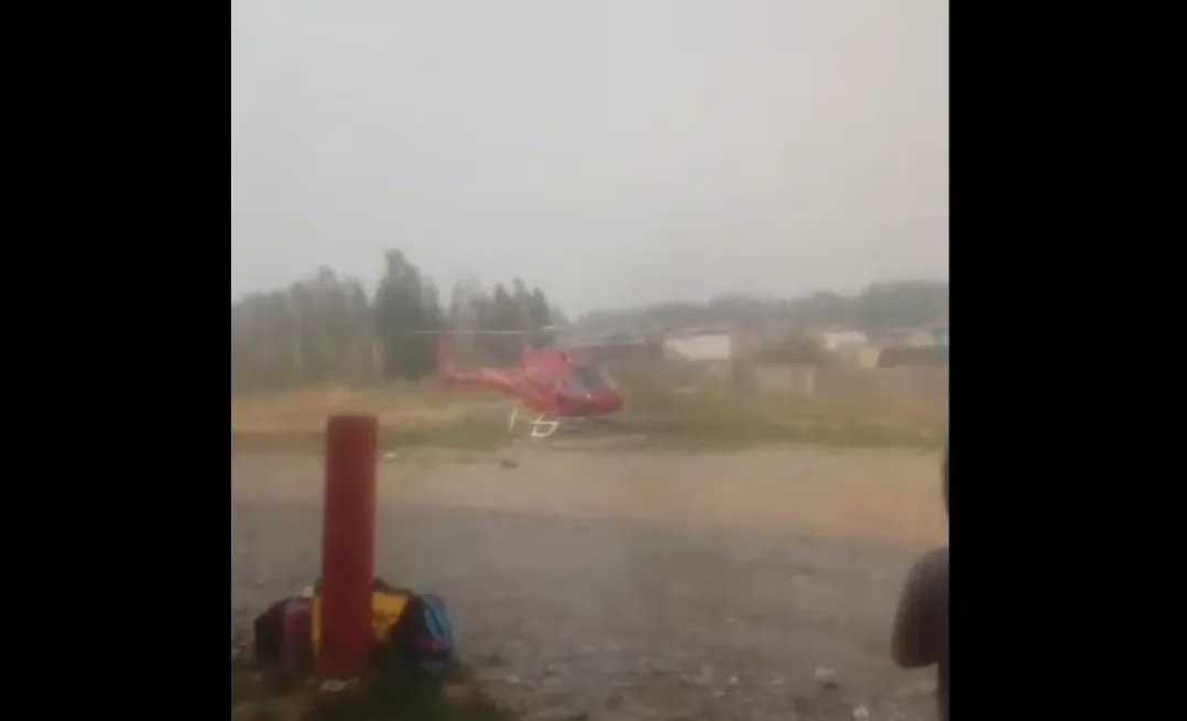 CBC- Helicopter on Pukatawagan First Nation - Venessa Hart - Facebook