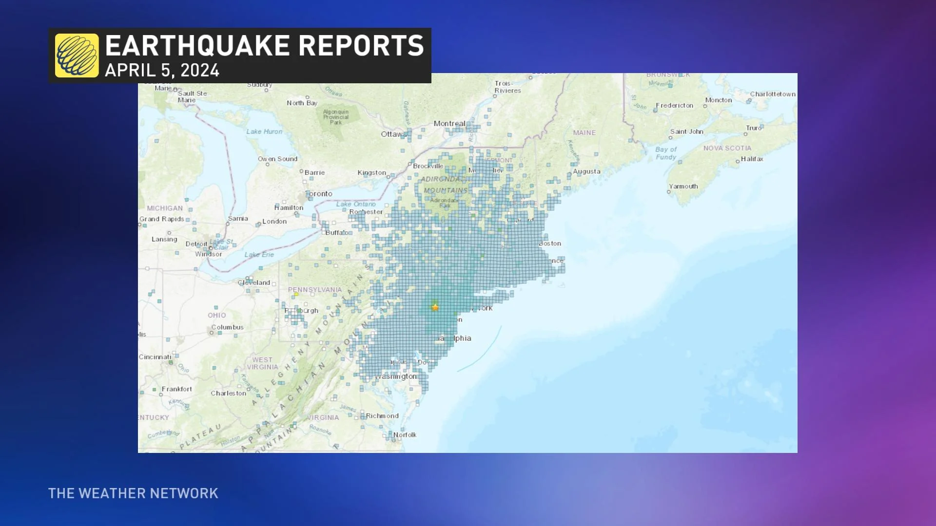 Baron - New Jersey earthquake reports - April 5