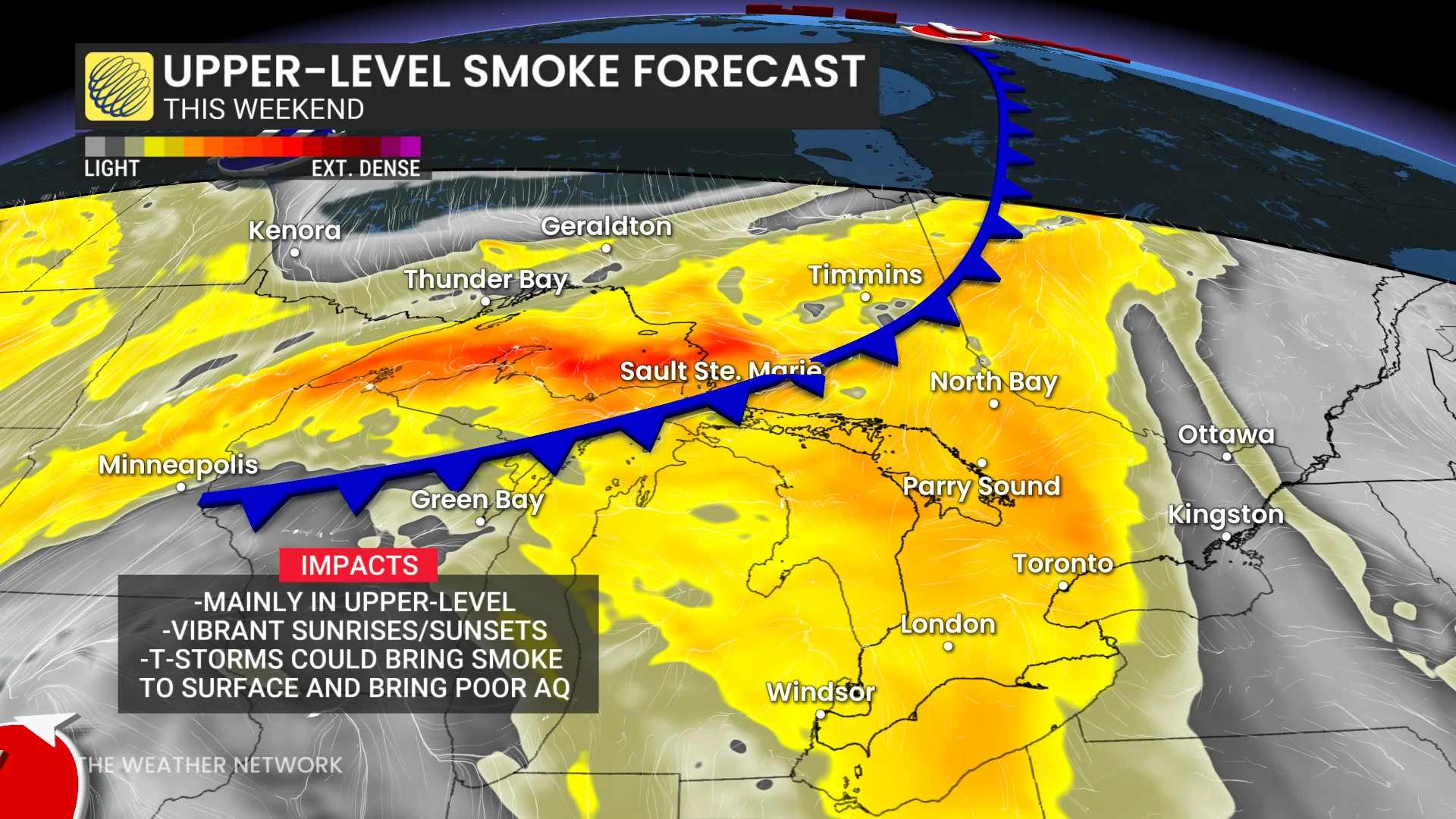 Ontario Smoke Forecast This Weekend