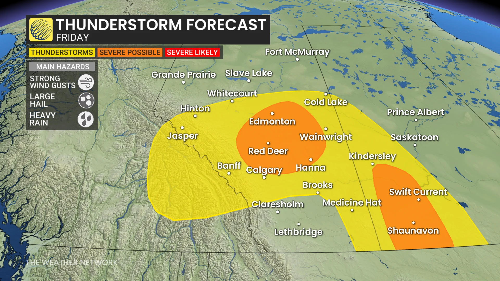 Severe storm threat brings large hail risk to Alberta, but there's a ...