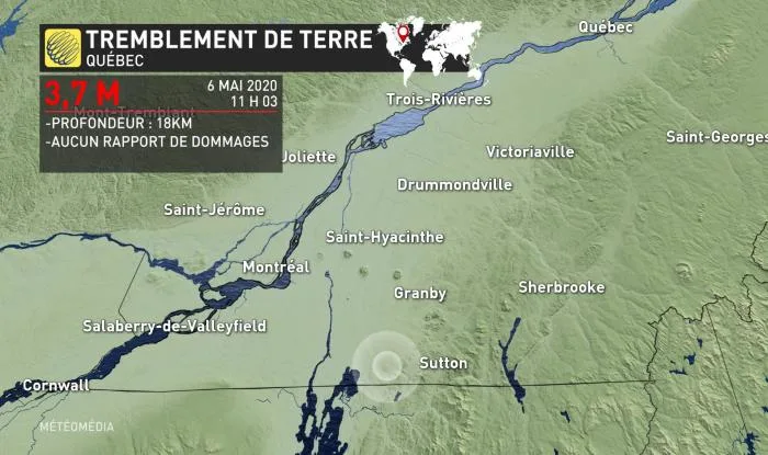 Le sol a tremblé dans le sud du Québec