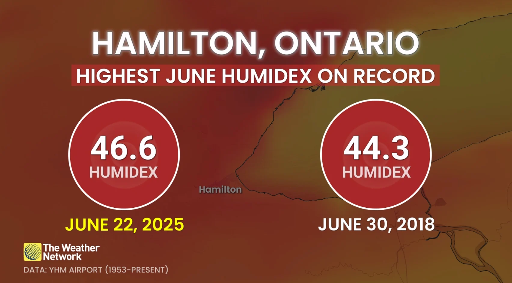Hamilton Ontario Highest June Humidex