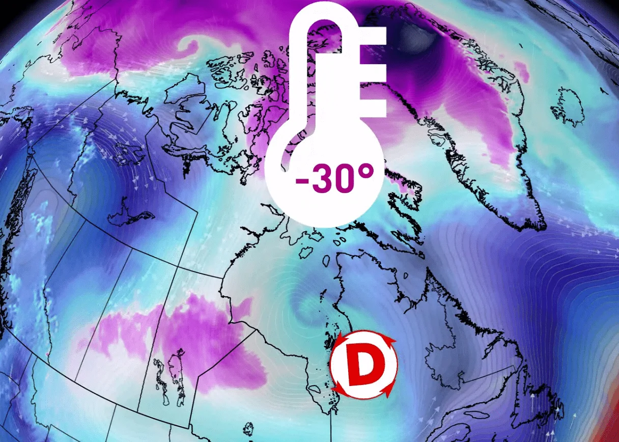 Les premiers -30 °C ont été enregistrés au Canada