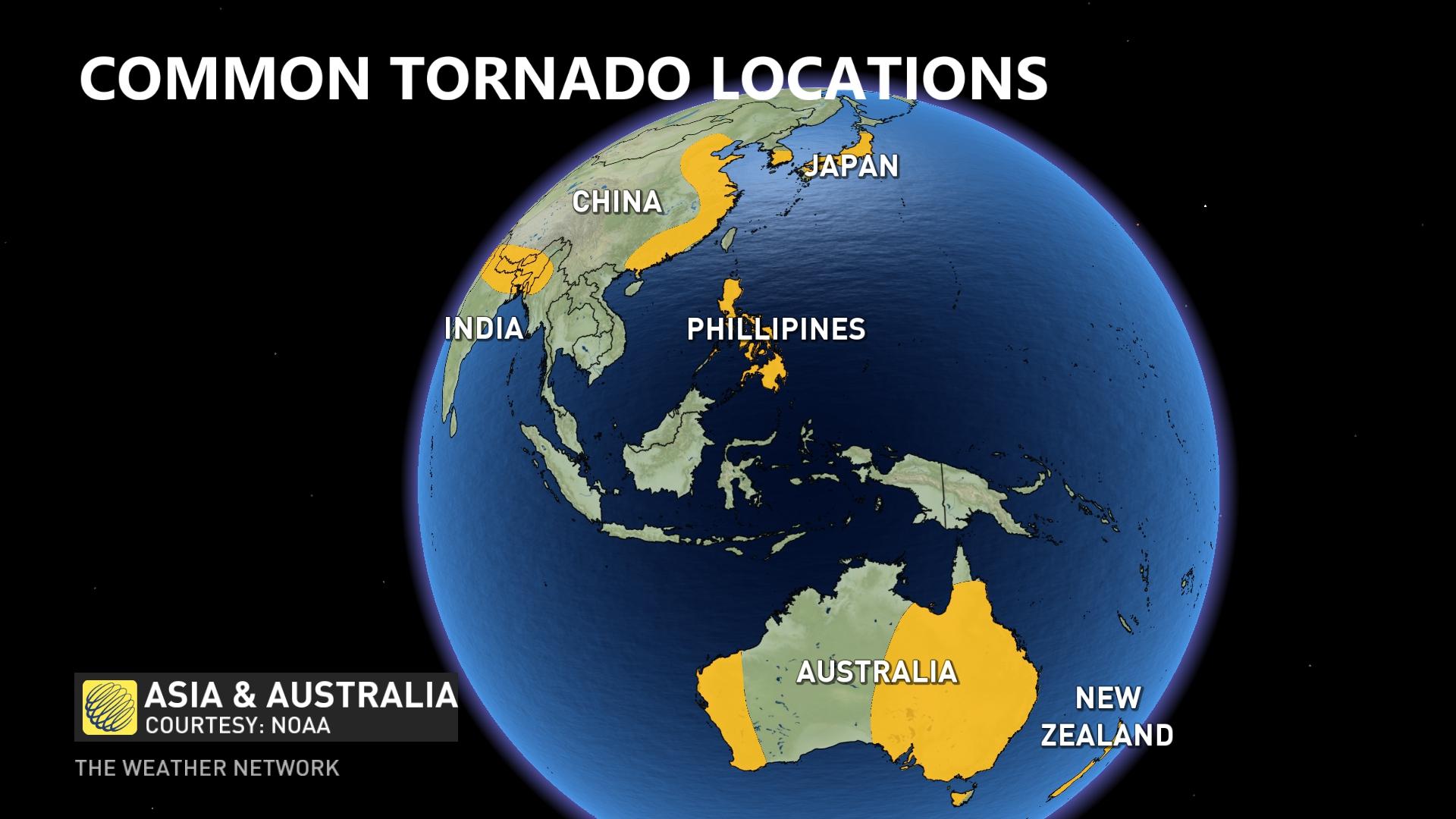 Global Tornado Climatology (Pacific Basin)
