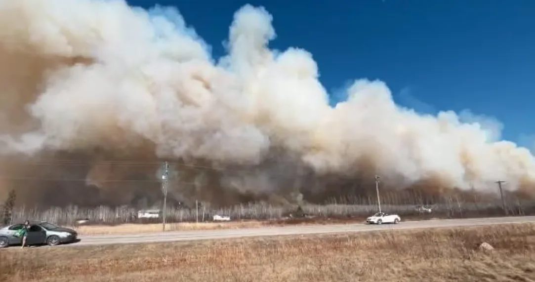 Peguis First Nation grass fire - Peguis First Nation - Facebook