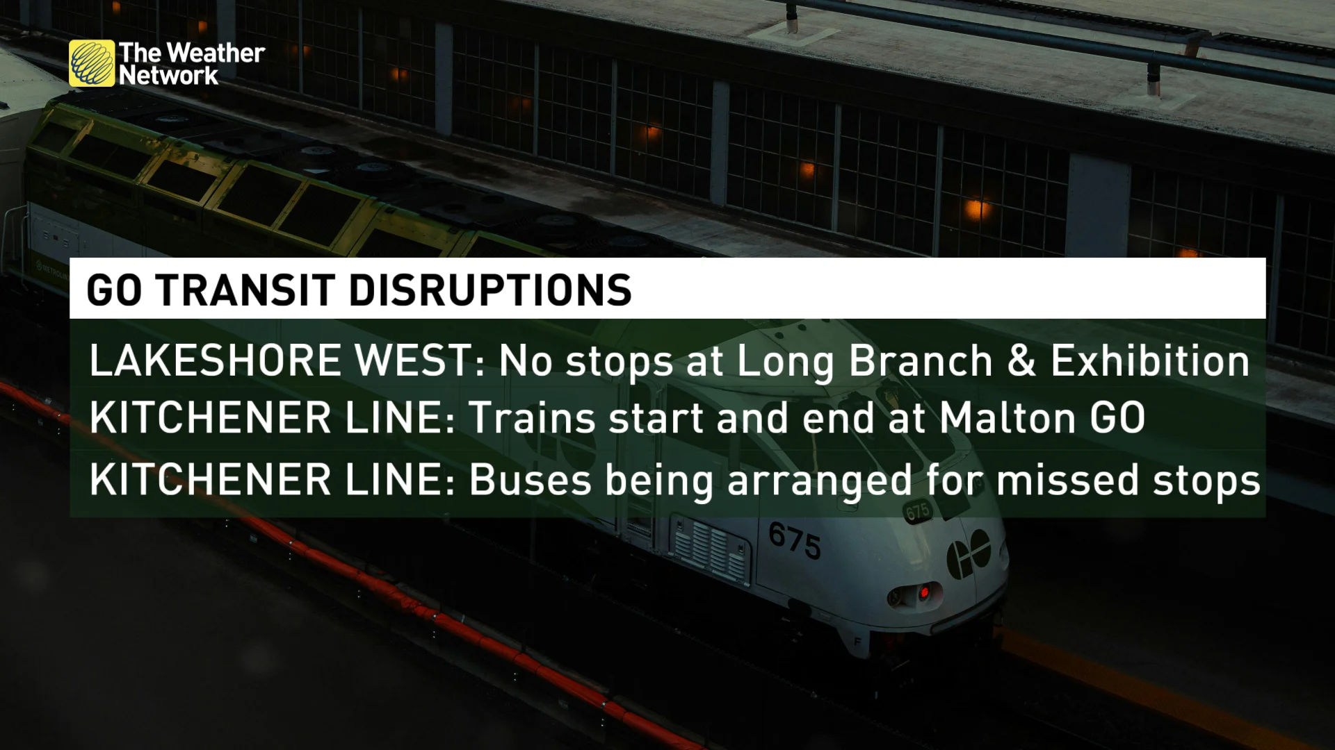 GO train closures