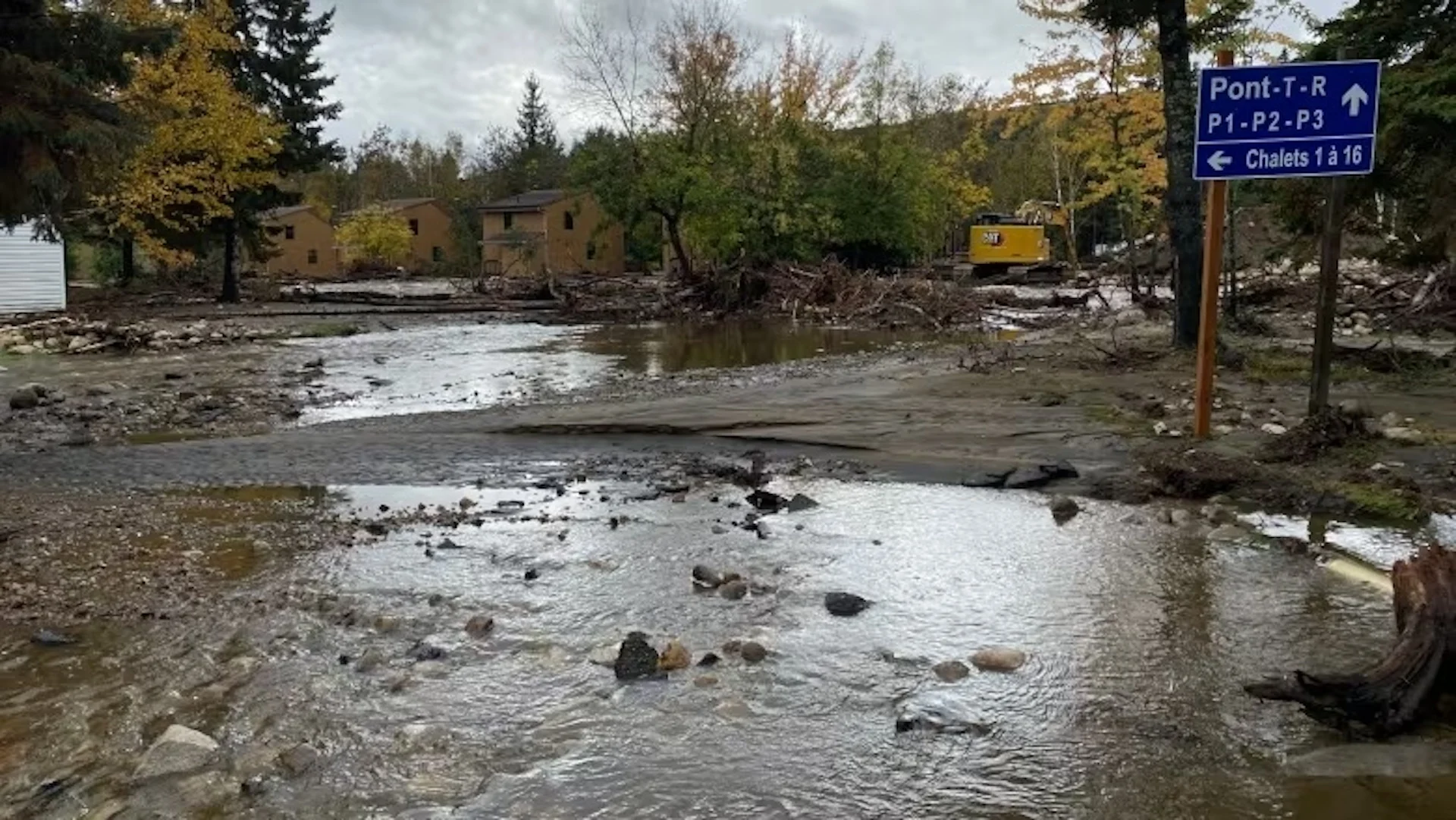 Weekend downpour leaves major flooding, sinkholes in central Quebec