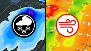 Système costaud : accumulations de neige et fortes rafales au Québec mardi. Détails ici.