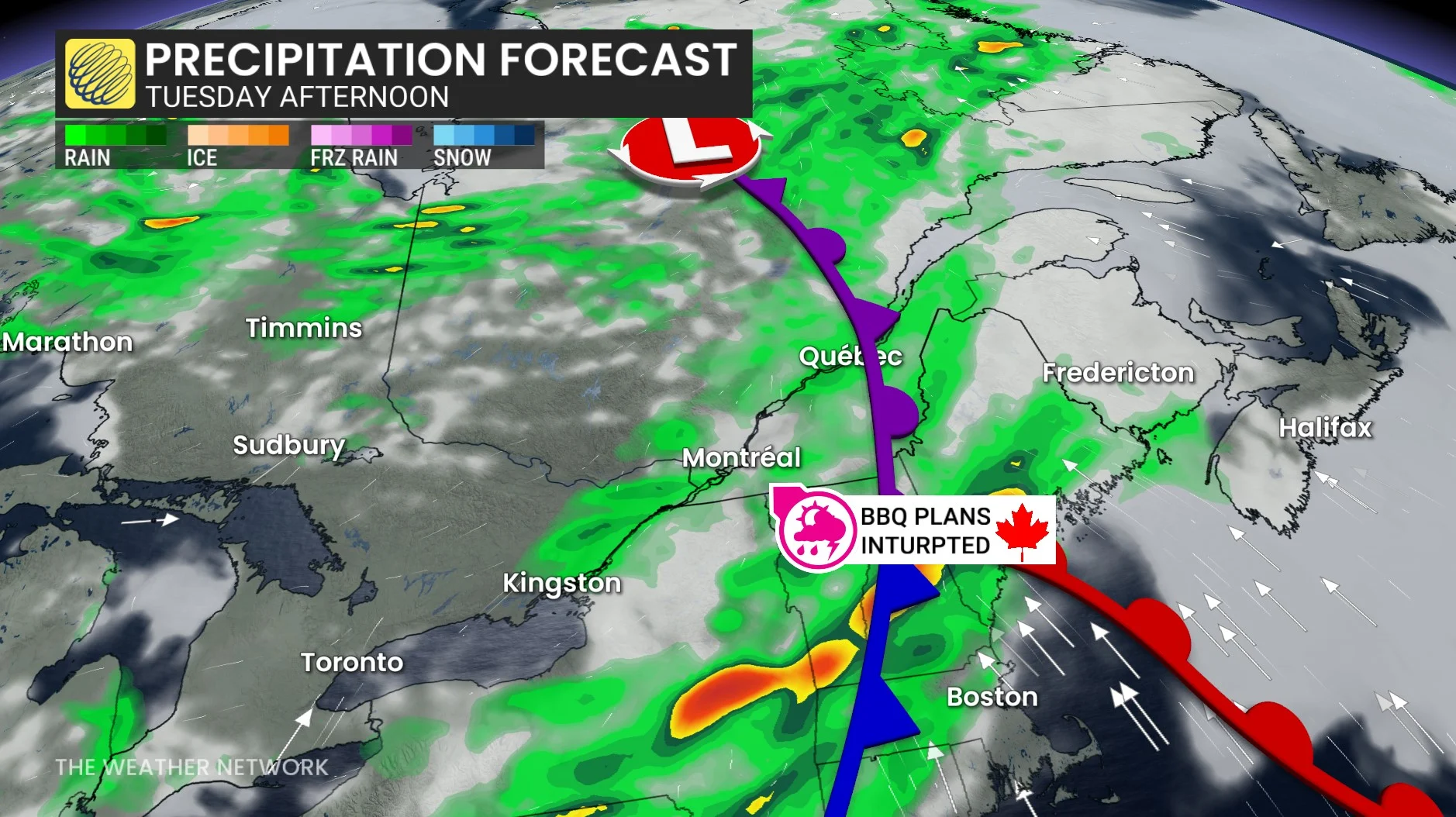 Canada Day 2025 Precipitation East