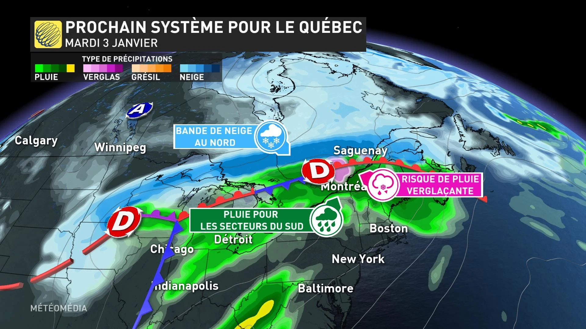 Prochain système pour le Québec