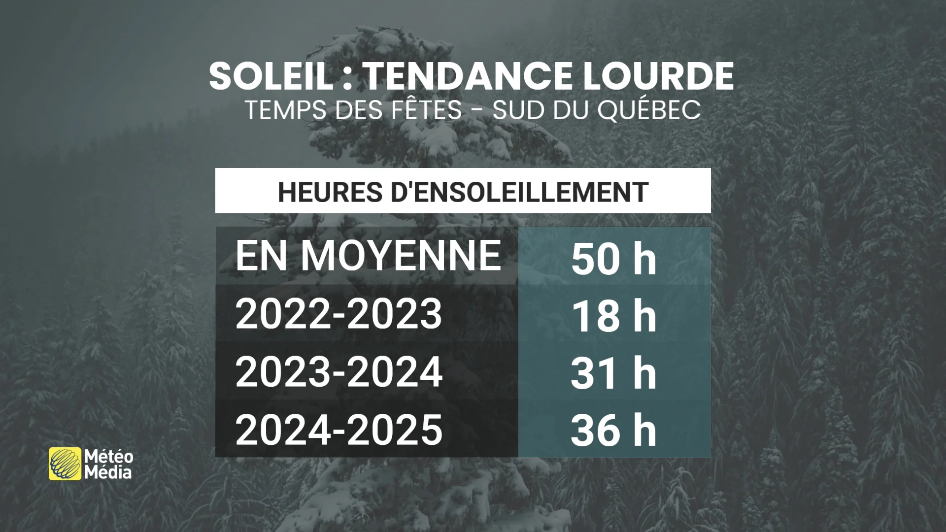 Quand la météo n'est pas dans l'esprit des Fêtes