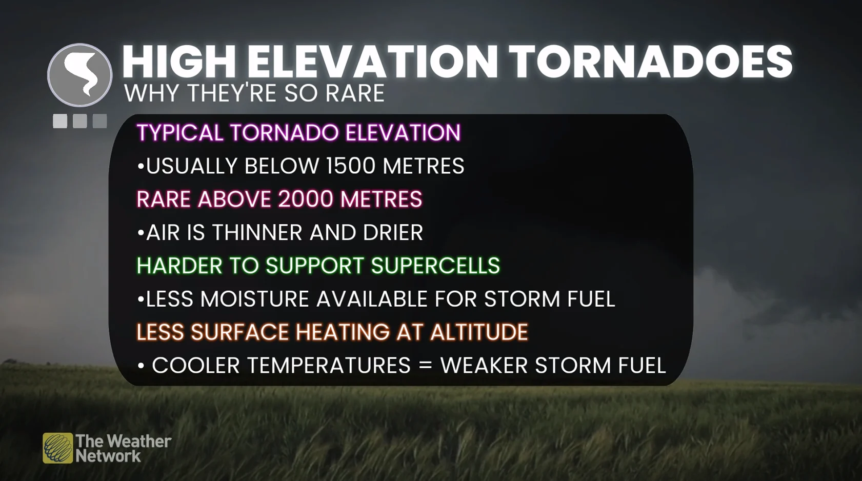 High Elevation Tornadoes