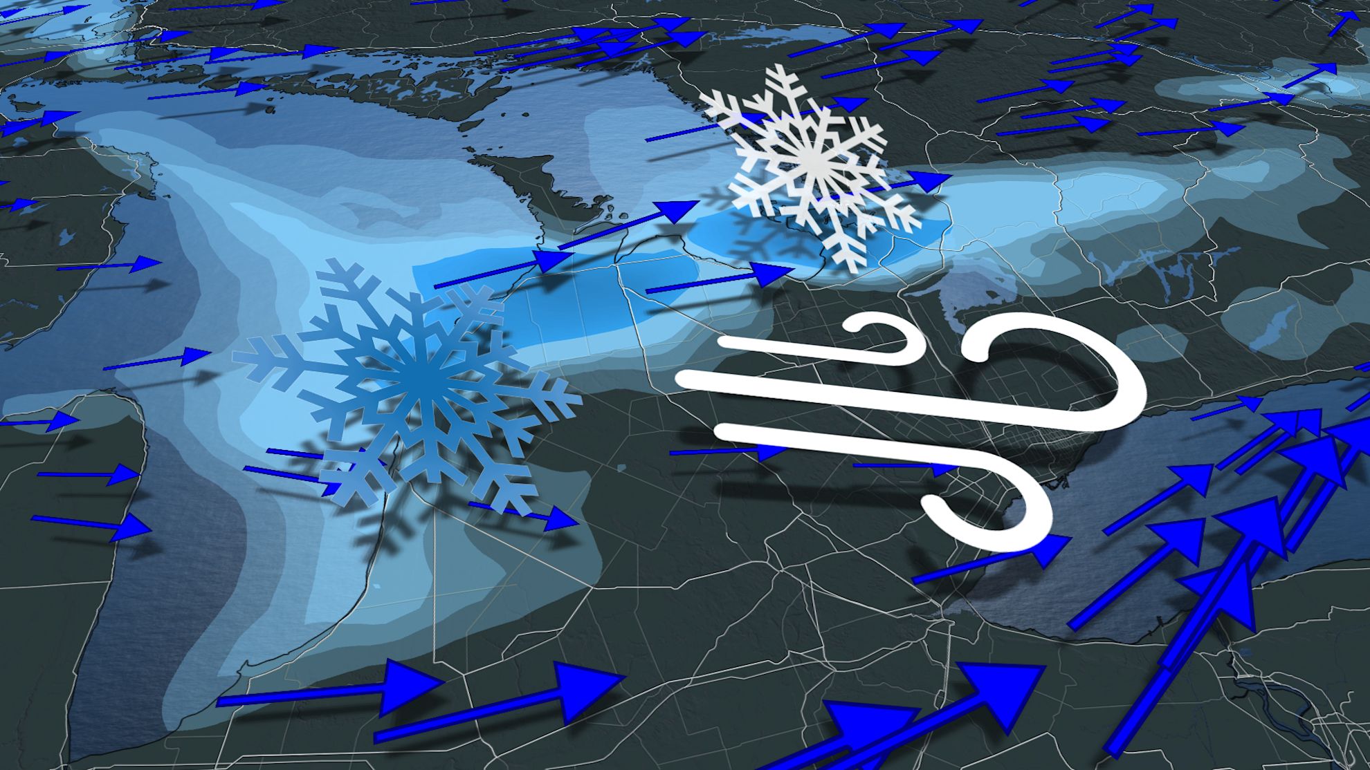 Encore jusqu'à 50 cm de neige aux portes du Québec - MétéoMédia