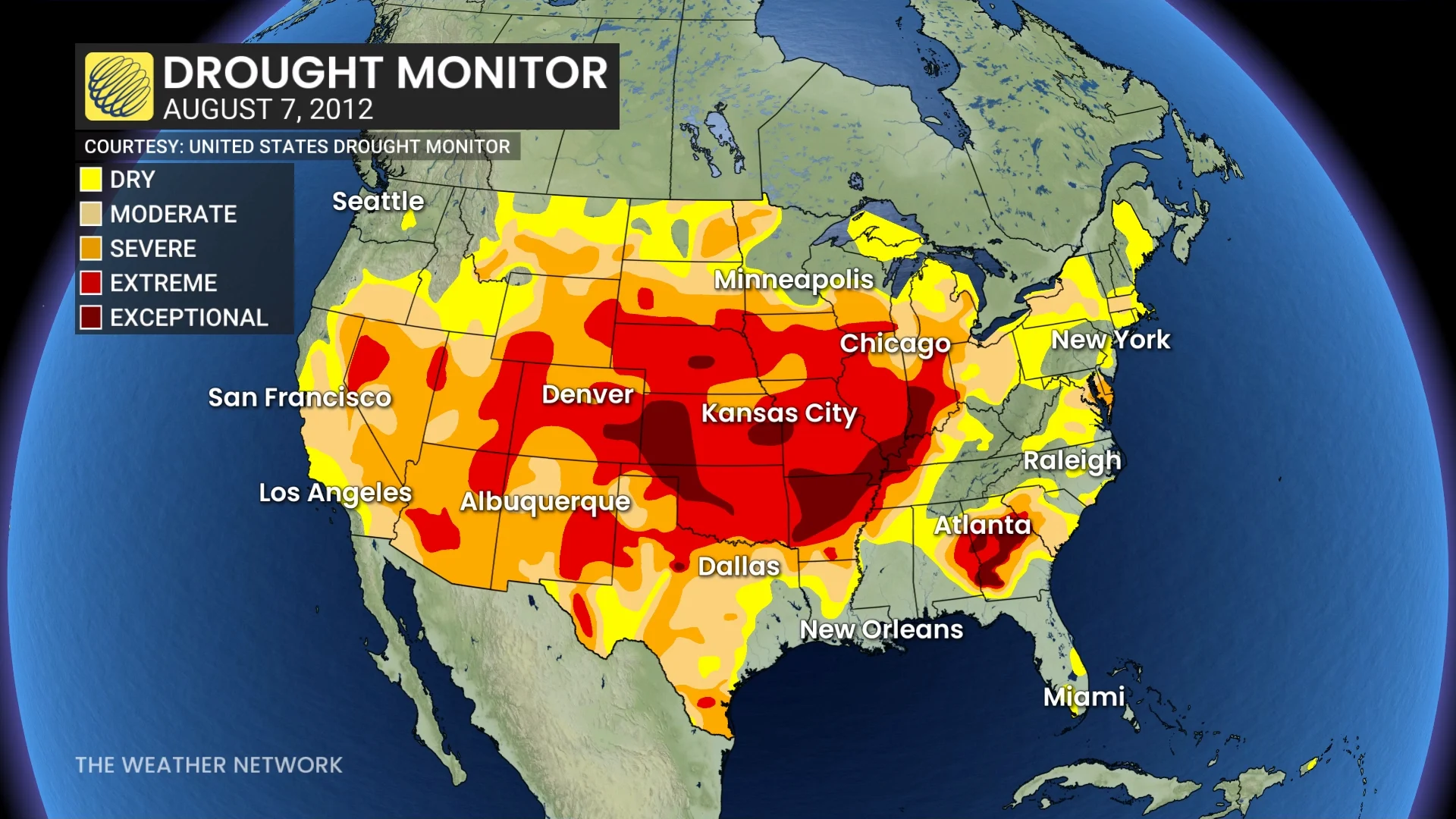 August 7 2012 US Drought Monitor