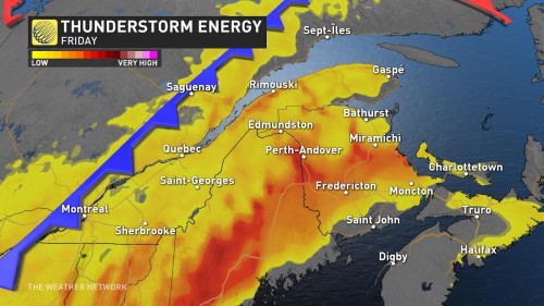 Severe storm risk moves into Eastern Canada as heat, humidity builds - The  Weather Network