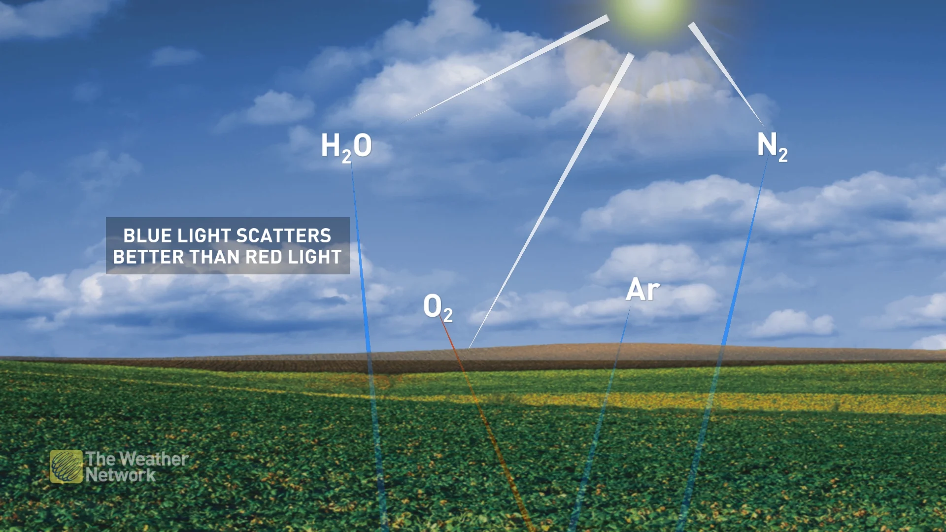 Blue light scatters explainer