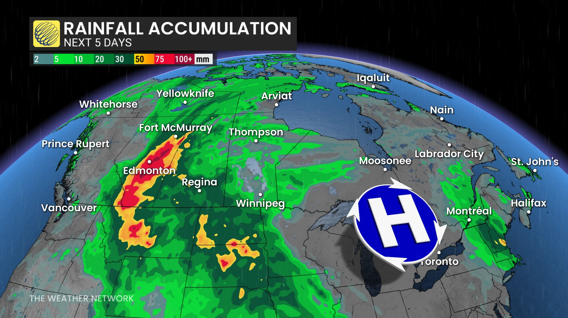 Rain, Storm, Alberta, Rainfall, May 30, 2026. (The Weather Network)