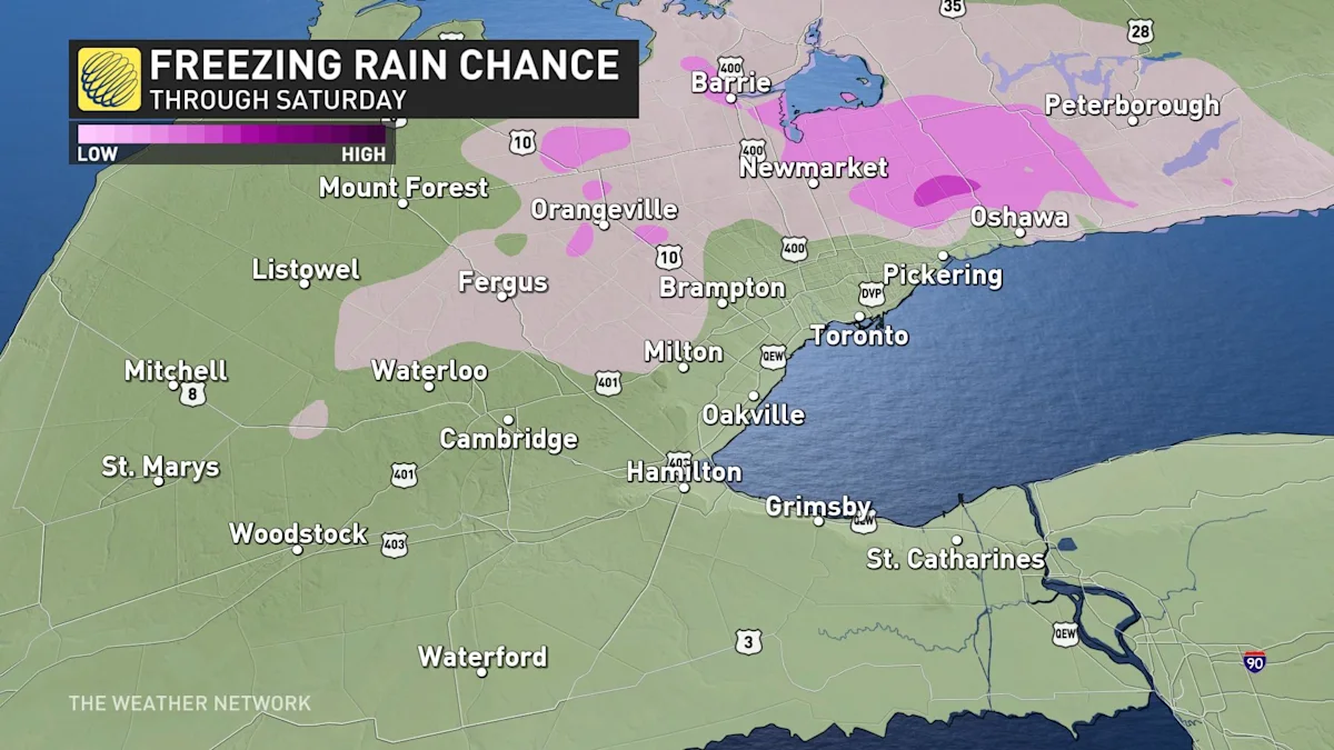 Dicey start to Ontario's holiday season as freezing rain makes for