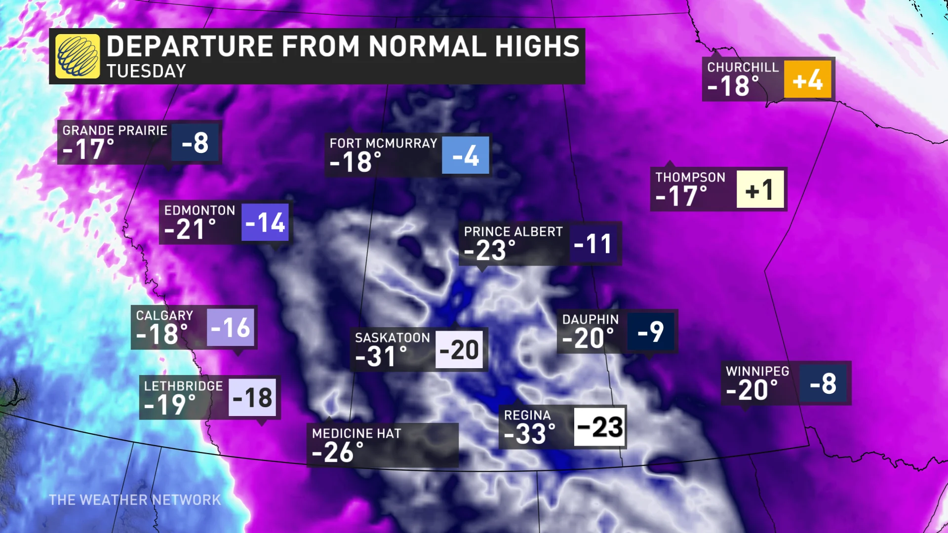 PR tuesday temp departures Feb 17