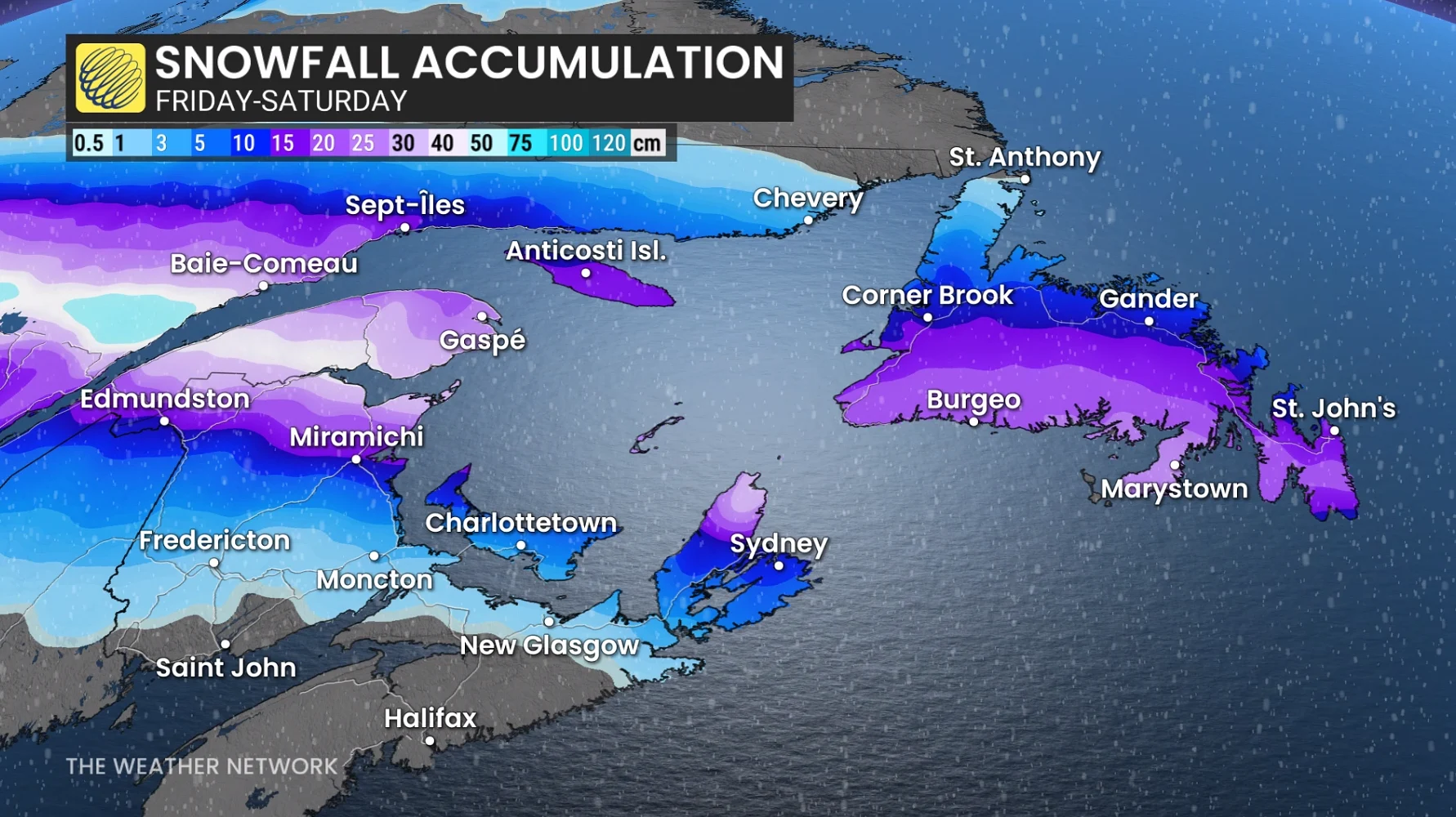 Baron - Atlantic Canada snow - April 2