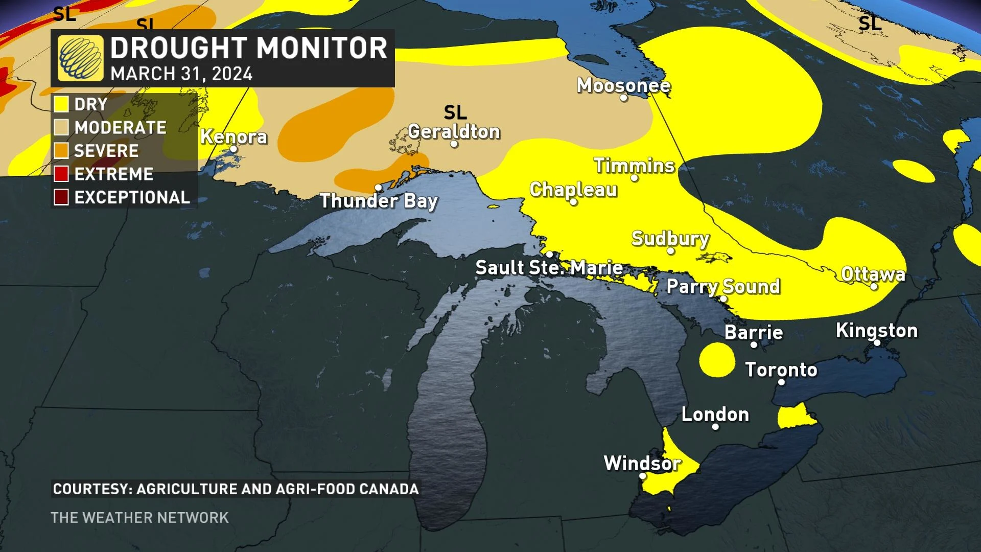Ontario Drought Map March 31 2024