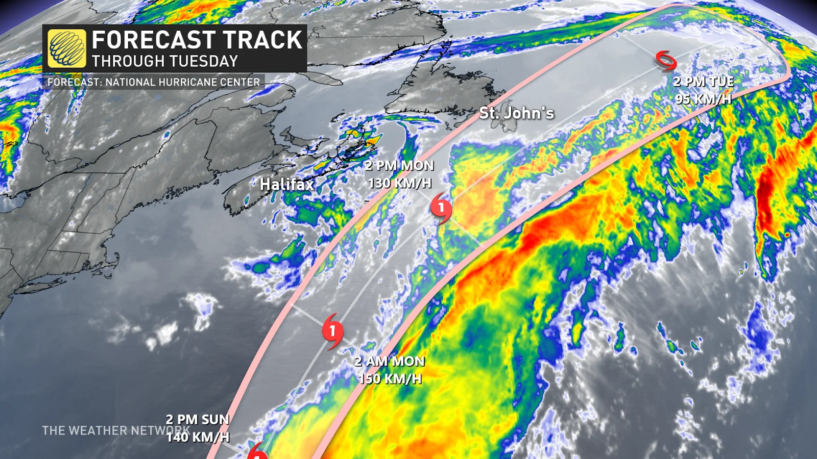 Ernesto Forecast Track August 16 2024