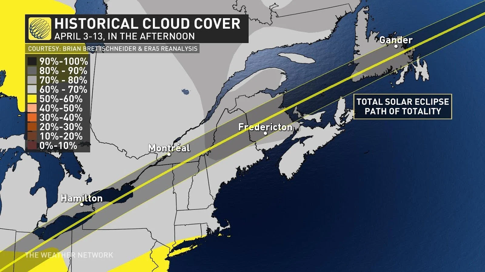 Historical Cloud Cover Early April