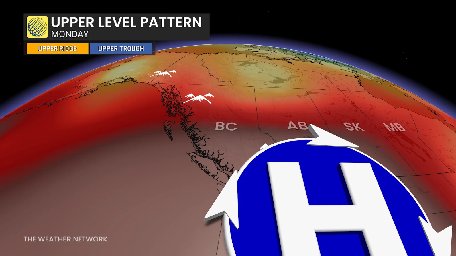 BC Upper Level Pattern Monday