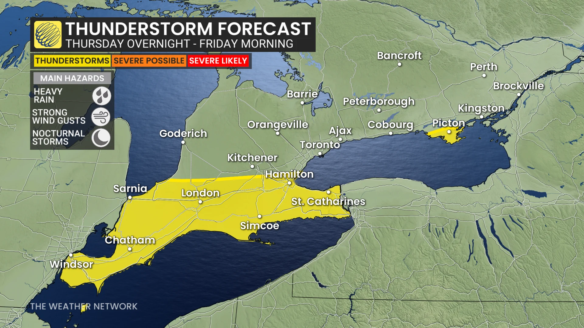 Baron - Ontario storm risk Thursday overnight - Oct 15