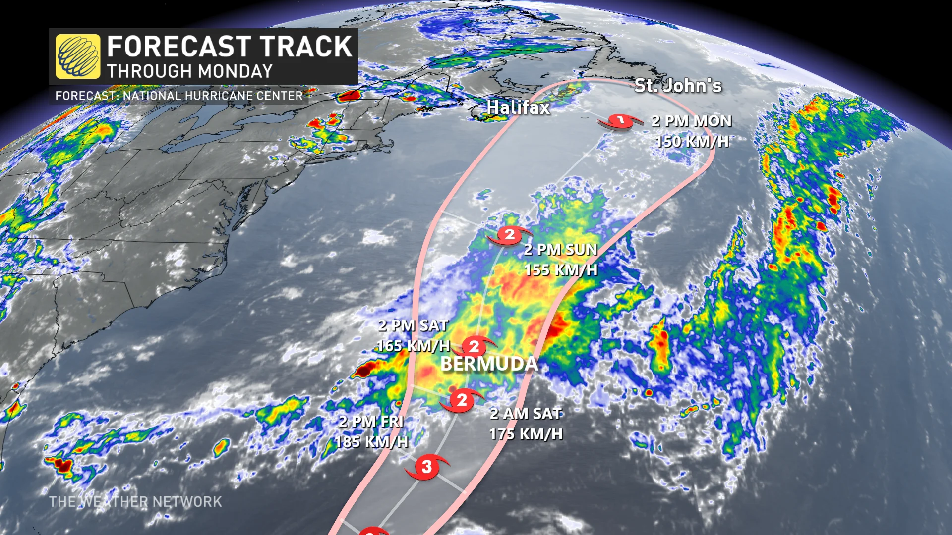 National Hurricane Center NHC Ernesto forecast track