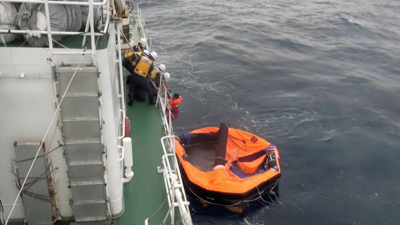 Search for crew from capsized cattle ship suspended due to Typhoon Haishen